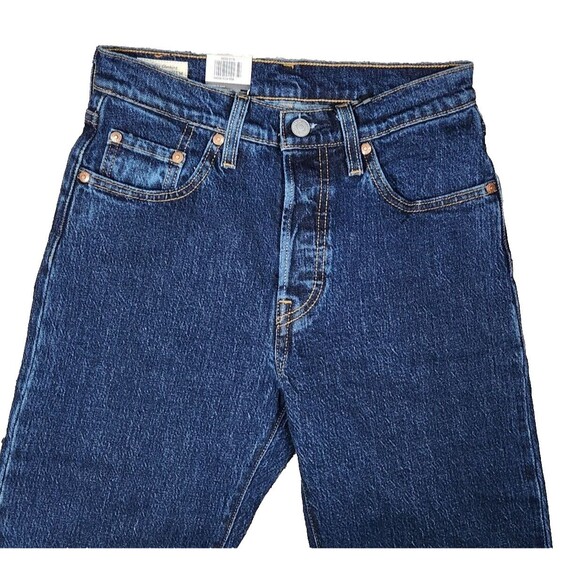 LEVI JEANS 501 Original Cropped Size 25x30 High Rise Button Fly Rodeo - Picture 3 of 8